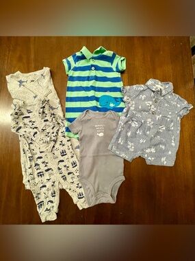 Carter’s Baby Boy Nautical Summer Bundle Size 6 Months- 6 pieces